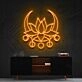 Moon Lotus Neon Sign for Peaceful and Zen Spaces