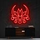 Moon Lotus Neon Sign for Peaceful and Zen Spaces