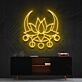 Moon Lotus Neon Sign for Peaceful and Zen Spaces