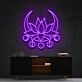 Moon Lotus Neon Sign for Peaceful and Zen Spaces