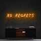 No Regrets Neon Sign for Motivational Spaces