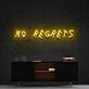 No Regrets Neon Sign for Motivational Spaces
