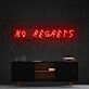 No Regrets Neon Sign for Motivational Spaces
