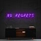 No Regrets Neon Sign for Motivational Spaces