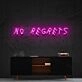 No Regrets Neon Sign for Motivational Spaces
