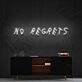 No Regrets Neon Sign for Motivational Spaces