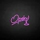 'Open3' neon sign