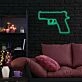 Gun Neon Sign for Bold and Edgy Decor