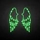 'wings' neon sign