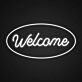Welcome Neon Sign for Entrances and Welcoming Spaces