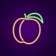 Peach Neon Sign for Whimsical and Nature Decor