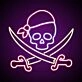 Pirate Neon Sign for Nautical Themes