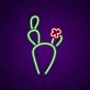 Cactus Neon Sign for Desert Themes