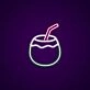 Coconut Neon Sign for Tropical Themes