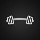Barbell Neon Sign for Fitness Studios