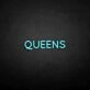 'QUEENS' neon sign