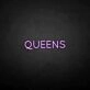 'QUEENS' neon sign