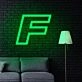 Letter F Neon Sign for Custom Names