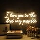 I Love You Neon Sign Express your love with this charming sign