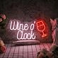 Wine O Clock Neon Sign Celebrate wine time with this fun sign