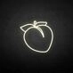Peach3' neon sign