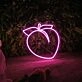 Peach3' neon sign