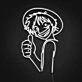 Luffy One Piece Neon Sign Perfect for anime fans