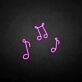 Notes' neon sign