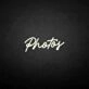 'Photos' neon sign