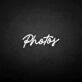 'Photos' neon sign