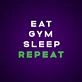 Eat Gym Sleep Repeat Neon Sign Perfect for fitness enthusiasts