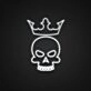 King Skull With Crown Neon Sign Add a regal, edgy vibe to your space