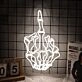Skeleton Middle Finger Neon Sign Add an edgy, rebellious touch