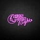 'Neon moon night' neon sign