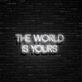 The World Is Yours Neon Sign Inspire ambition and limitless possibilities
