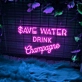 Save Water Neon Sign Promote environmental awareness