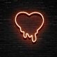 Melting Heart Neon Sign Add a romantic and whimsical vibe