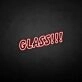 Glass!!!' neon sign