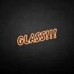 Glass!!!' neon sign