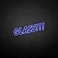 Glass!!!' neon sign