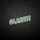 Glass!!!' neon sign