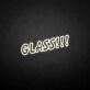 Glass!!!' neon sign