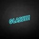 Glass!!!' neon sign