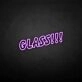 Glass!!!' neon sign