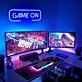 Game On Deep Blue Neon Sign Teen Dorm Room