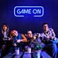Game On Deep Blue Neon Sign Teen Dorm Room