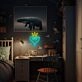 Golden Crown and Ice Blue Heart Princess Neon Sign Kids Room
