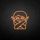 'NO' neon sign