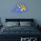 Golden Sun and Deep Blue Waves Neon Sign Beach House