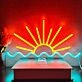 Golden Sun and Ice Blue Ocean Neon Sign Bedroom Living Room Business